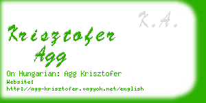 krisztofer agg business card